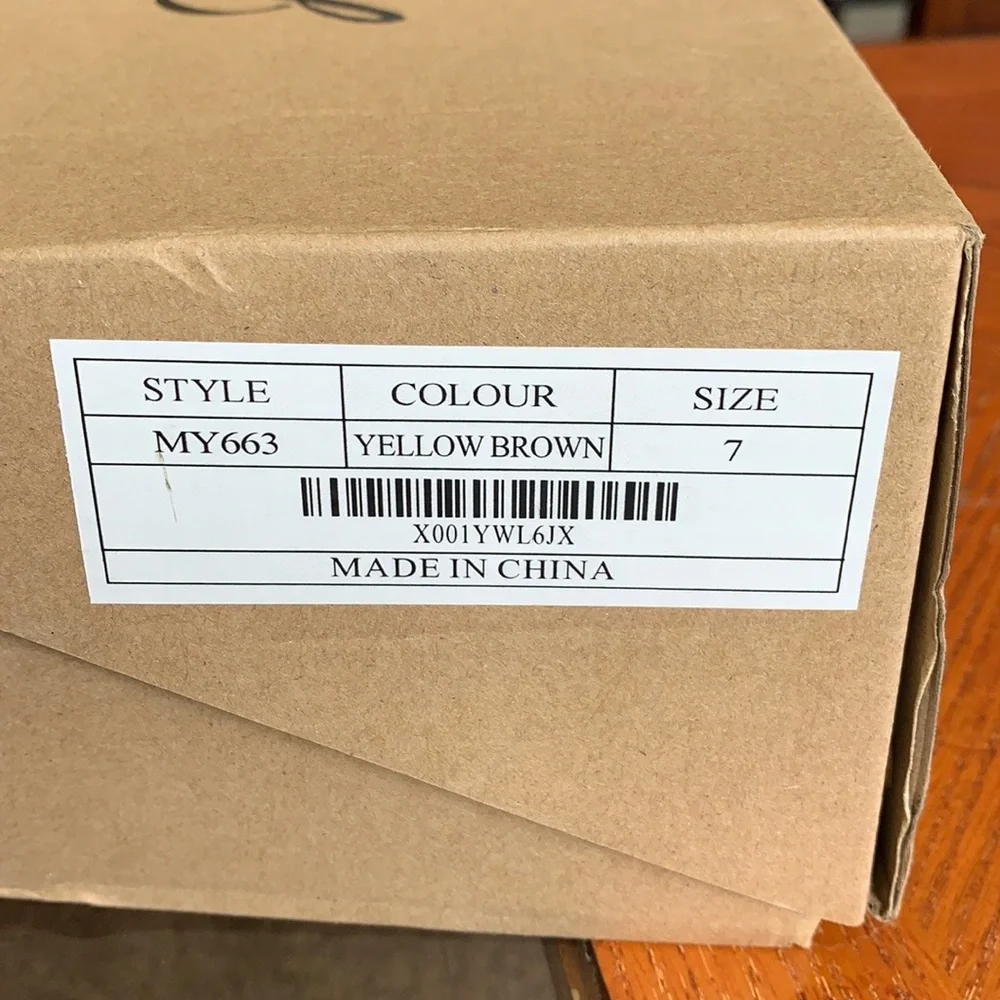 JOUSEN MY663 yellow brown size 7 New with tags - Picture 7 of 8